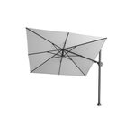 VirgoFlex Zweefparasol houtlook grijs 300x300 cm vierkante parasol
