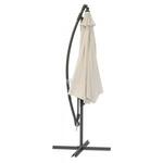 Platinum Voyager zweefparasol T2 2,7x2,7 m. - Light grey + voet + hoes