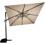 Zweefparasol Virgo 350 cm met volan grijs