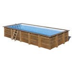 Zwembad hout rechthoek 420x222x114cm
