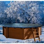 Interline Winterafdekking voor Houten Zwembad Ovaal 8-Hoek 640x400 cm
