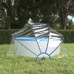 VidaXL Zwembadoverkapping rond 315x158 cm pvc