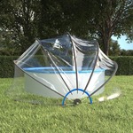 VidaXL Zwembadoverkapping rond 376x188 cm pvc
